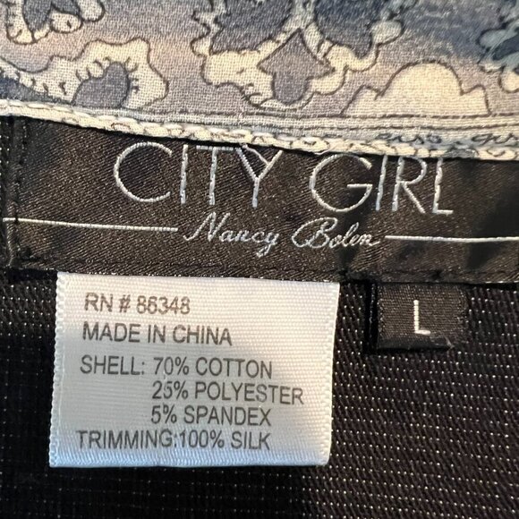 City Girl Nancy Bolen 2 pc Lightweight Embellished Silk trim Pant Set, Size 10 - Picture 10 of 16